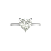 Timeless 3 Carat Heart-Shaped Lab Diamond Ring – Elegant Solitaire in 14K/18K Gold
