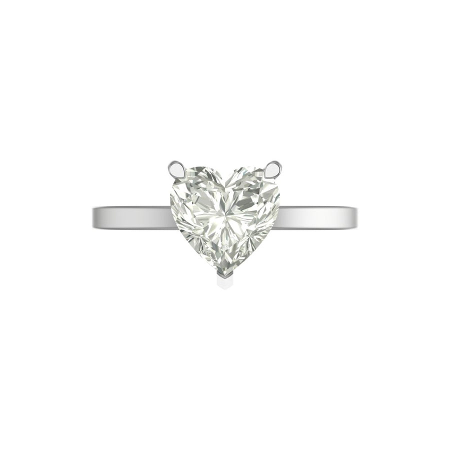 Timeless 3 Carat Heart-Shaped Lab Diamond Ring – Elegant Solitaire in 14K/18K Gold