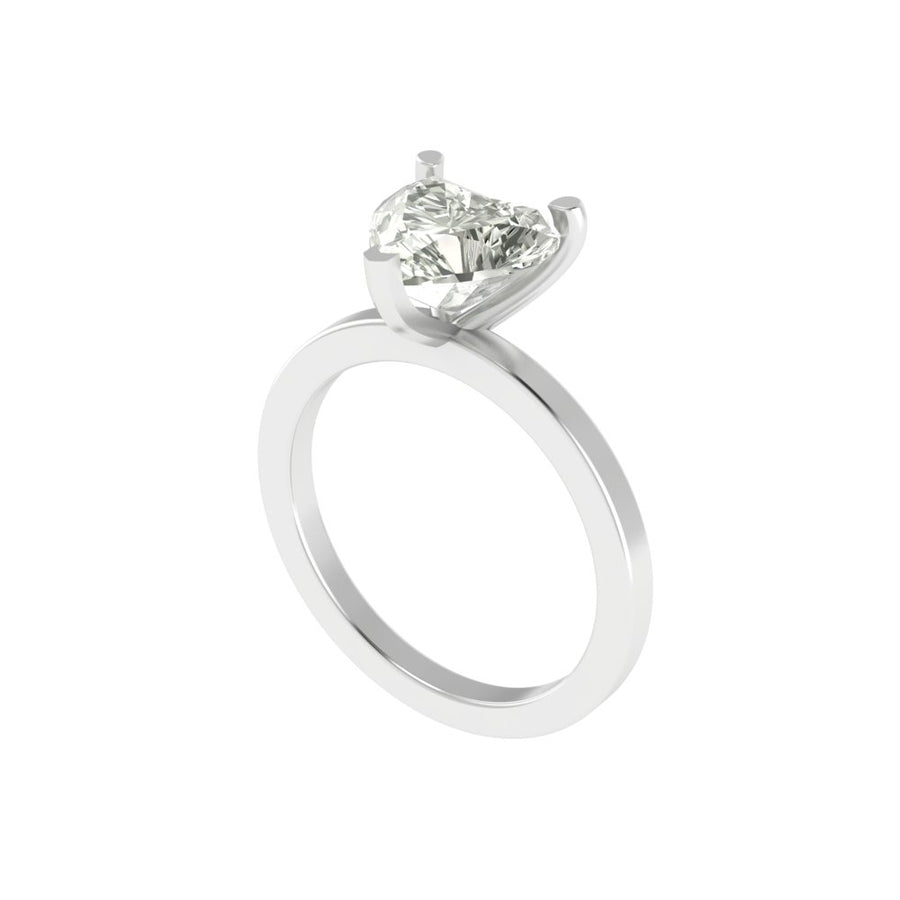 Timeless 3 Carat Heart-Shaped Lab Diamond Ring – Elegant Solitaire in 14K/18K Gold