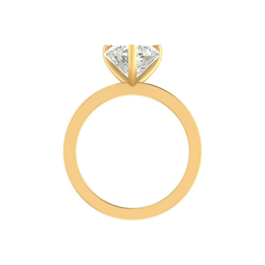 Timeless 3 Carat Heart-Shaped Lab Diamond Ring – Elegant Solitaire in 14K/18K Gold