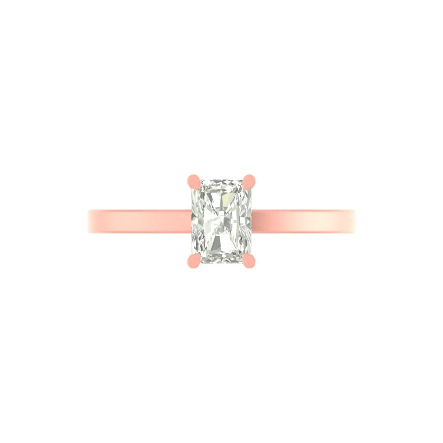 1 Carat Radiant-Cut Lab Diamond Ring  – Elegant & Lightweight