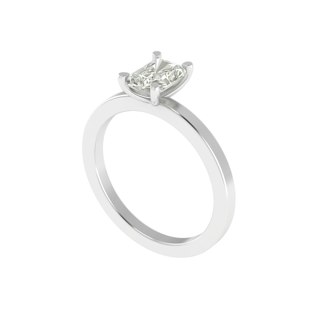 1 Carat Radiant-Cut Lab Diamond Ring  – Elegant & Lightweight