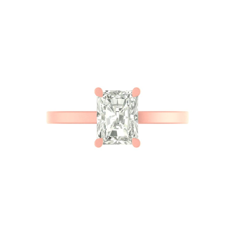 2 Carat Radiant-Cut Lab Diamond Ring in 14K / 18K Gold – Statement Luxury in Lightweight
