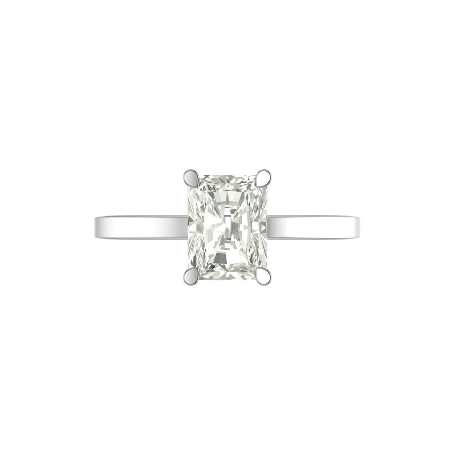 2 Carat Radiant-Cut Lab Diamond Ring in 14K / 18K Gold – Statement Luxury in Lightweight