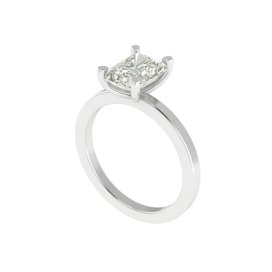 2 Carat Radiant-Cut Lab Diamond Ring in 14K / 18K Gold – Statement Luxury in Lightweight