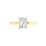 2 Carat Radiant-Cut Lab Diamond Ring in 14K / 18K Gold – Statement Luxury in Lightweight