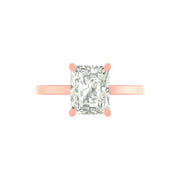 3 Carat Radiant-Cut Lab Diamond Ring in 14K / 18K Gold – Grand Luxury, Lightweight Build