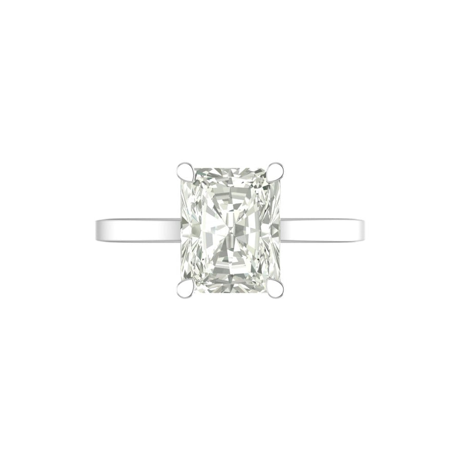 3 Carat Radiant-Cut Lab Diamond Ring in 14K / 18K Gold – Grand Luxury, Lightweight Build