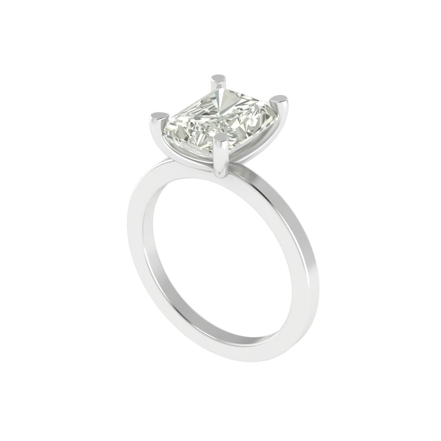 3 Carat Radiant-Cut Lab Diamond Ring in 14K / 18K Gold – Grand Luxury, Lightweight Build