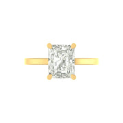 3 Carat Radiant-Cut Lab Diamond Ring in 14K / 18K Gold – Grand Luxury, Lightweight Build