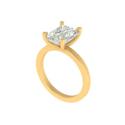 3 Carat Radiant-Cut Lab Diamond Ring in 14K / 18K Gold – Grand Luxury, Lightweight Build