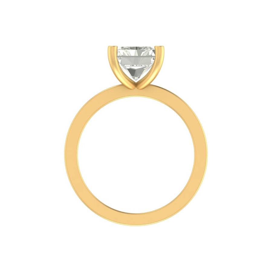 3 Carat Radiant-Cut Lab Diamond Ring in 14K / 18K Gold – Grand Luxury, Lightweight Build